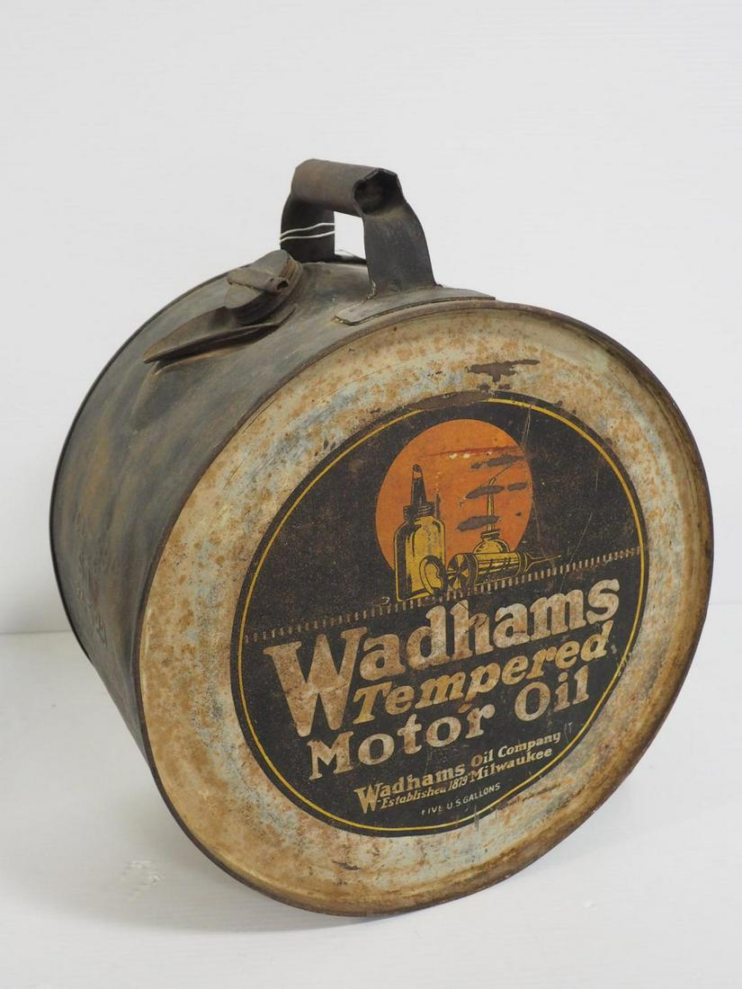 Wadhams Tempered Motor Oil rocker can: Wadhams Tempered Motor Oil rocker can -Fair