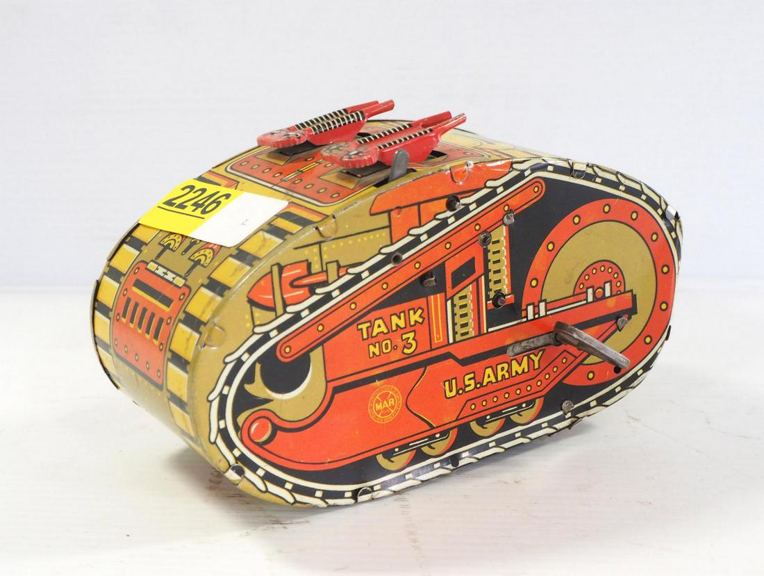 Marx tin wind-up US Army Tank (1 of 2)