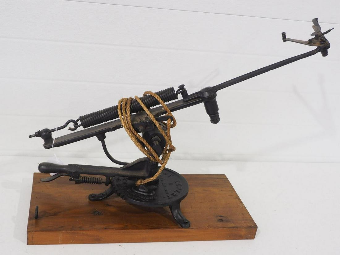 "The Expert" clay pigeon thrower: "The Expert" clay pigeon thrower with 1892 patent date