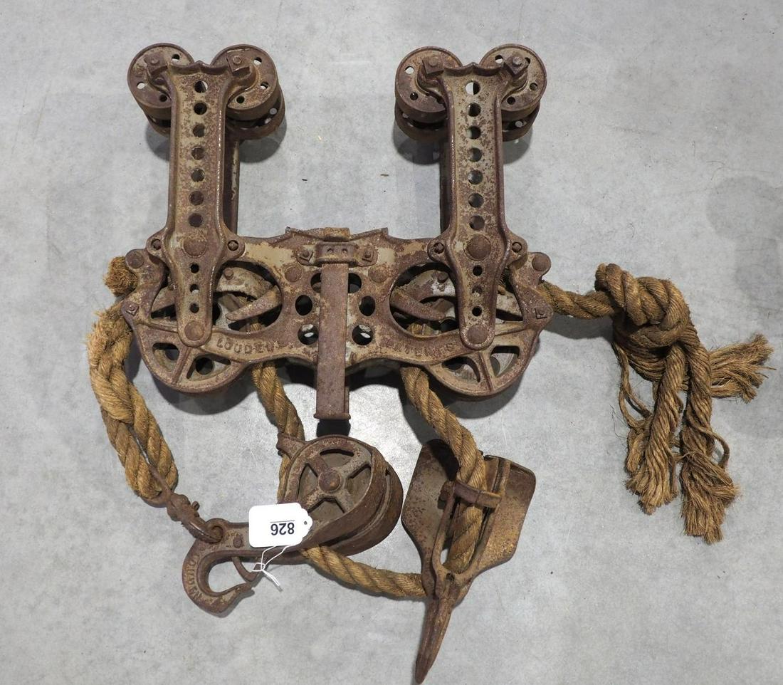 Louden sling hay carrier: Louden sling hay carrier with 2 pulleys