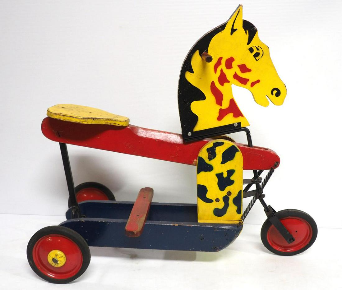 Wooden child's play horse (1 of 4)