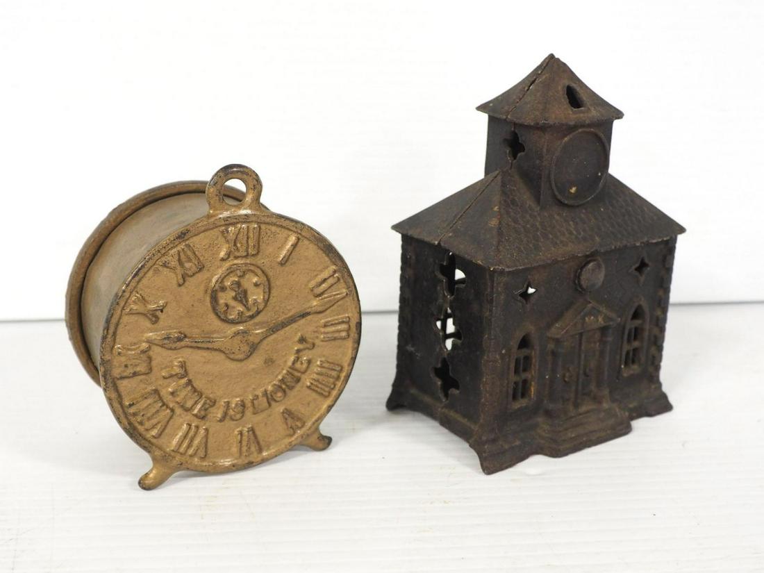 (2) Cast iron banks (1 of 3)