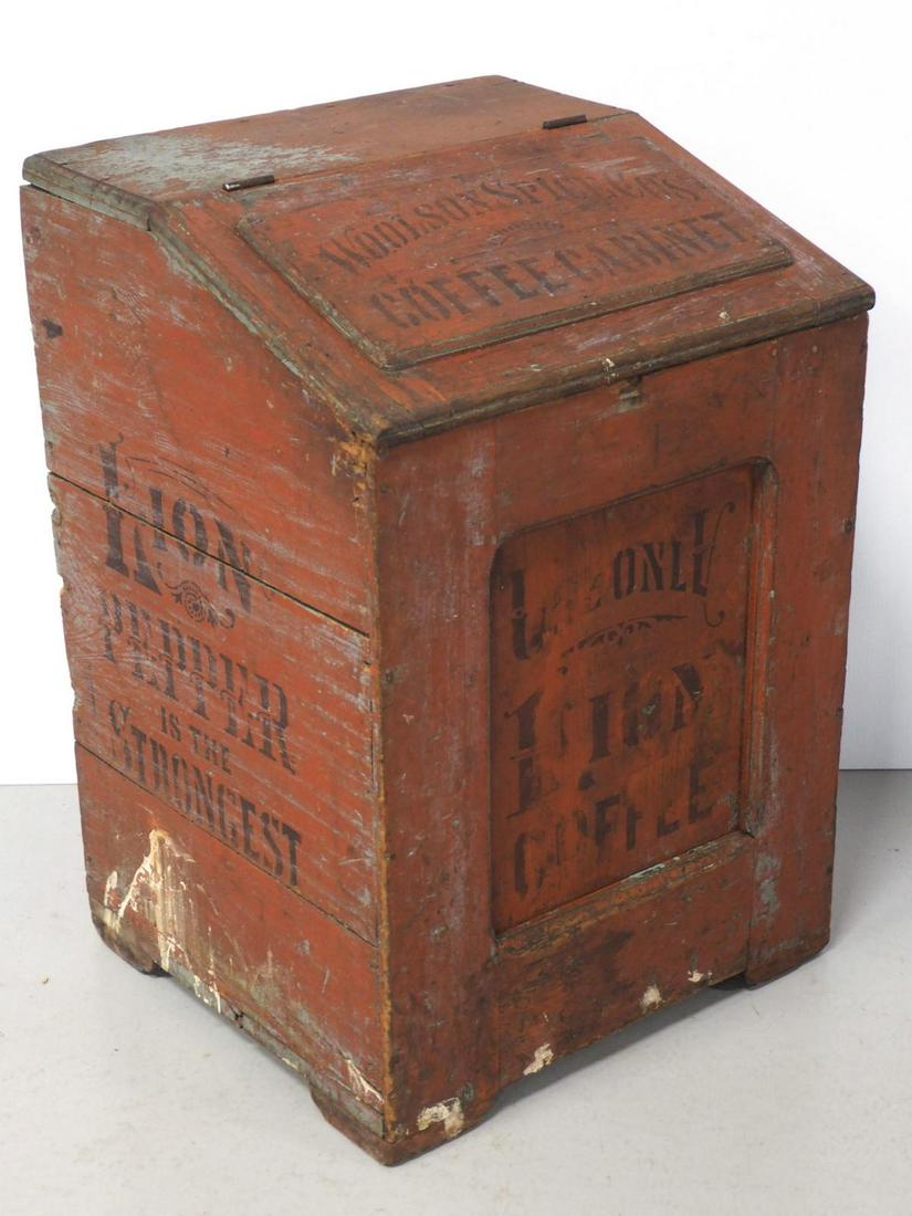 Woolson Spice Co. Lion Coffee cabinet (1 of 3)