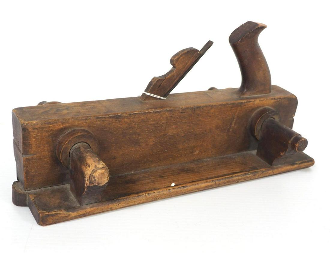 A. Jones Co. No. 85 Wood Plane: Handmade A. Jones Co. No. 85 Wood Plane with blade & wood nuts, stamped on end