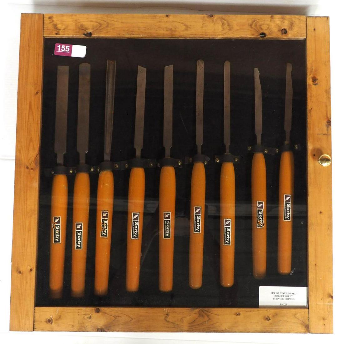Set of (9) Robert Sorby Turning Chisels (1 of 2)
