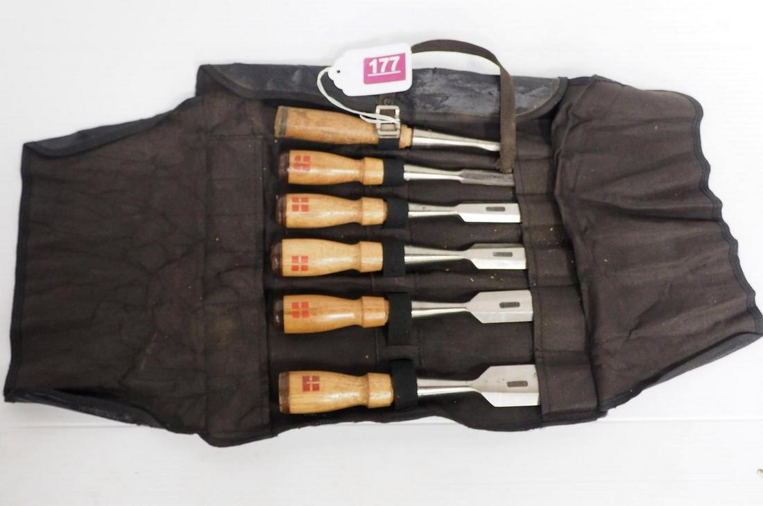 Set of (6) Stanley Four Square Chisels (1 of 2)