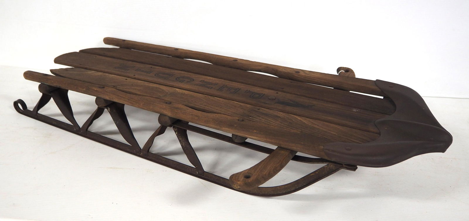 Child's sled with penguin stenciling (1 of 3)