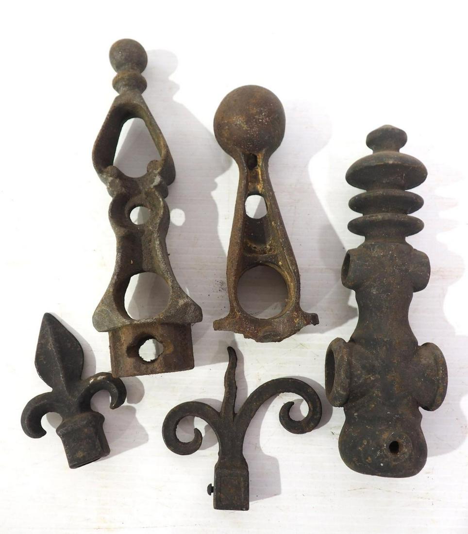 (5) Decorative cast iron fence post tops (1 of 1)