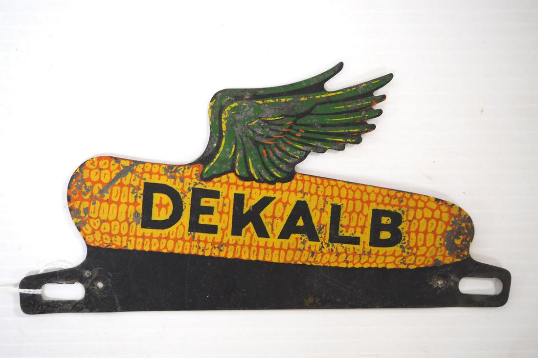 DeKalb tin license plate topper: DeKalb tin license plate topper -Good