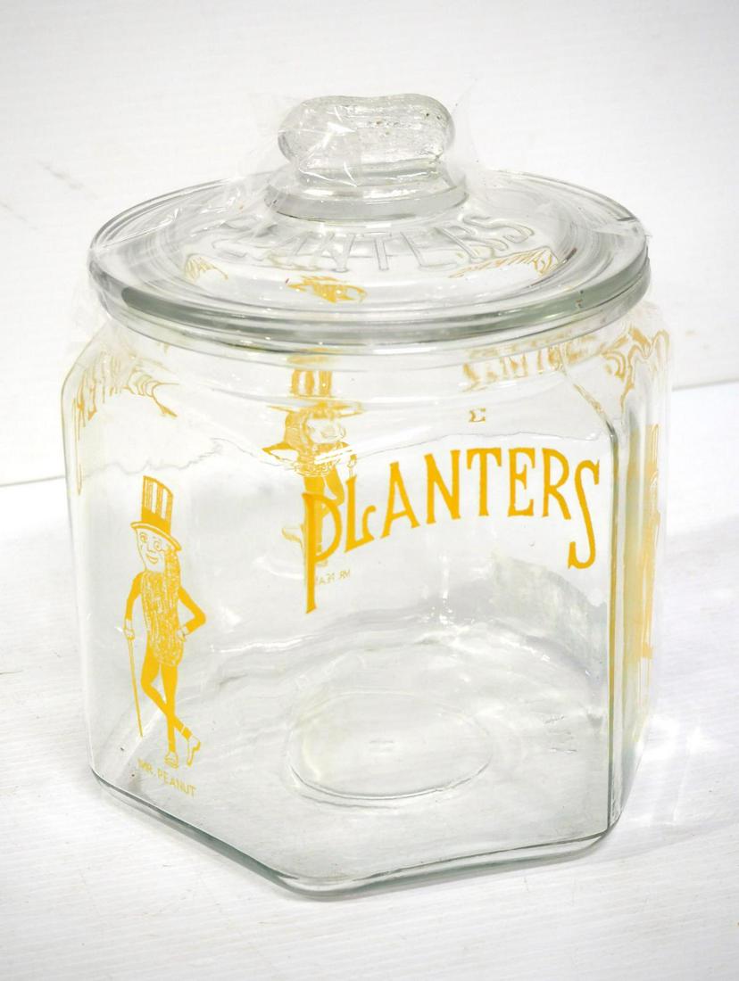 Planters Peanuts glass canister (1 of 2)