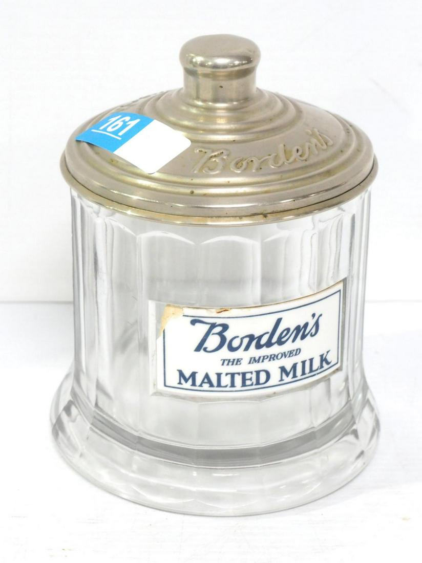 Borden's Malted Milk glass canister (1 of 3)