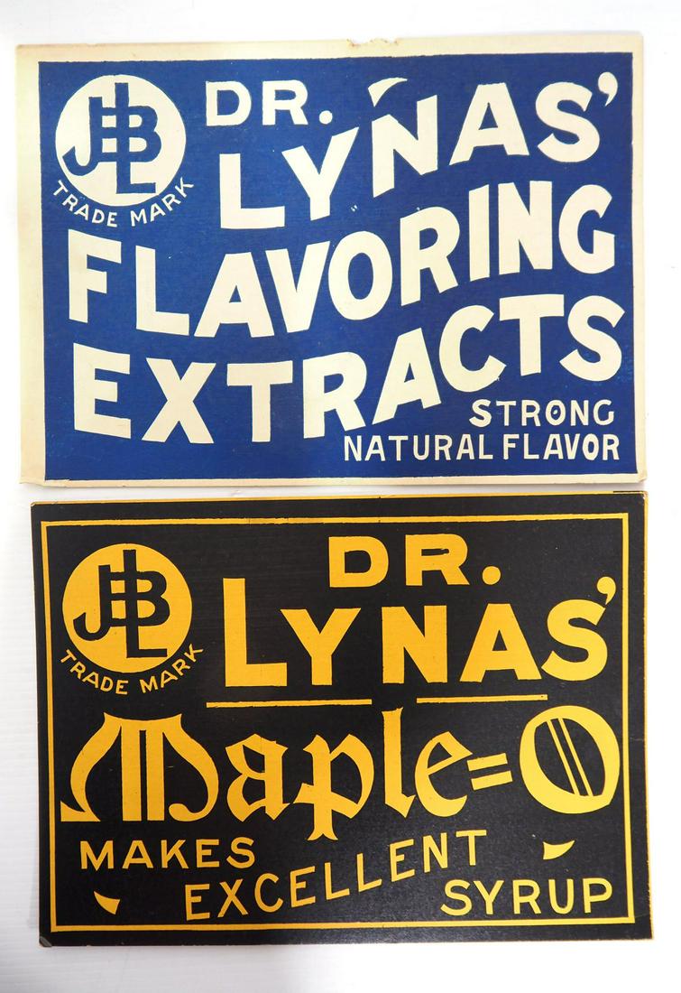(2) Dr. Lynas' Flavoring Extracts sign (1 of 2)