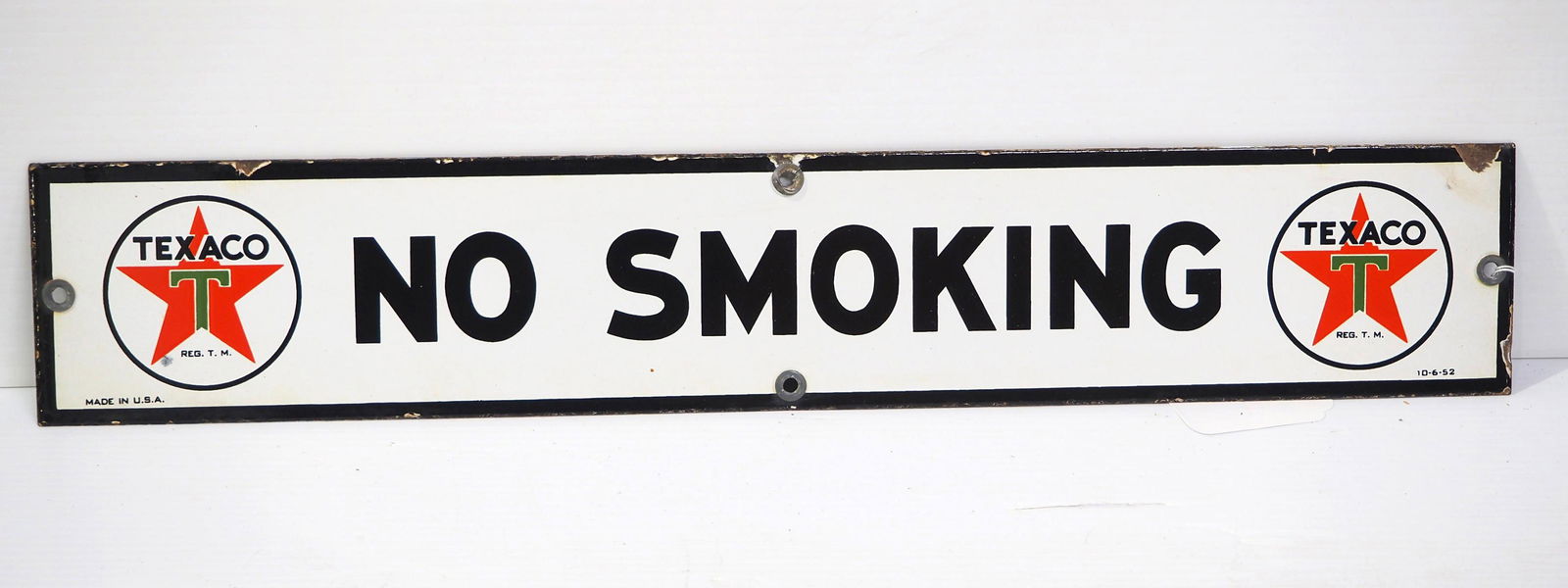 Texaco No Smoking sign (1 of 3)