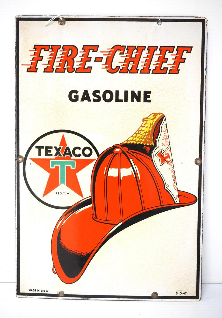 Texaco Fire Chief Gasoline sign (1 of 3)