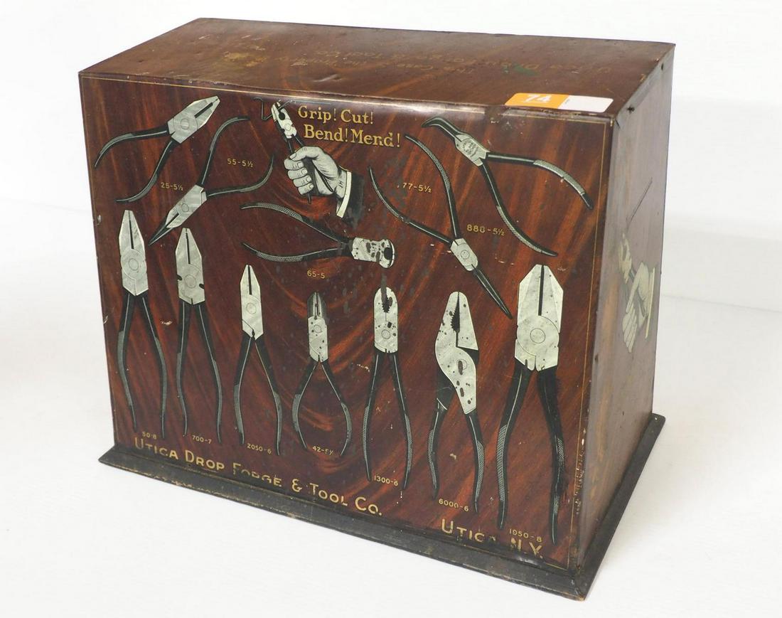 Utica Drop Forge & Tool Co. No.922 early tin cabinet (1 of 6)