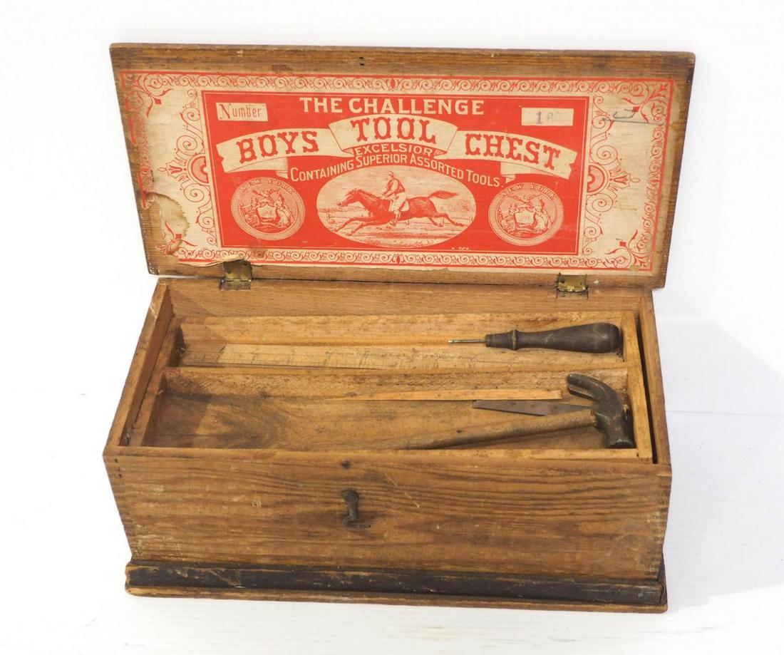"The Challenge" Boys Tool Chest with misc. tools (1 of 3)