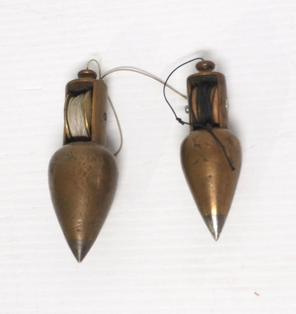(2) Stanley brass Plumb Bobs (1 of 1)