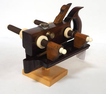 A. Howland & Co. Screw-Arm Plow Plane: A. Howland & Co. Rosewood Handle Screw-Arm Plow Plane