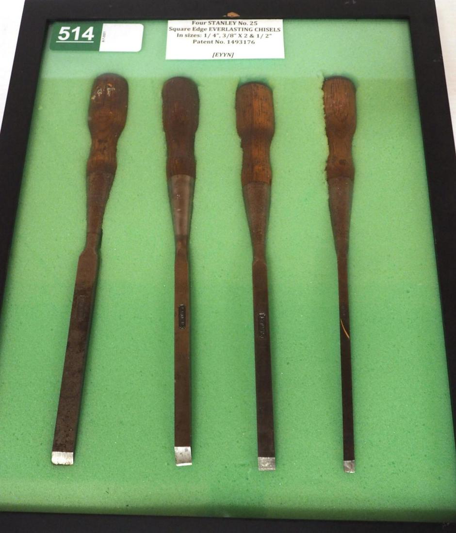 (4) Stanley No.25 Square Edge Everlasting Chisels (1 of 1)