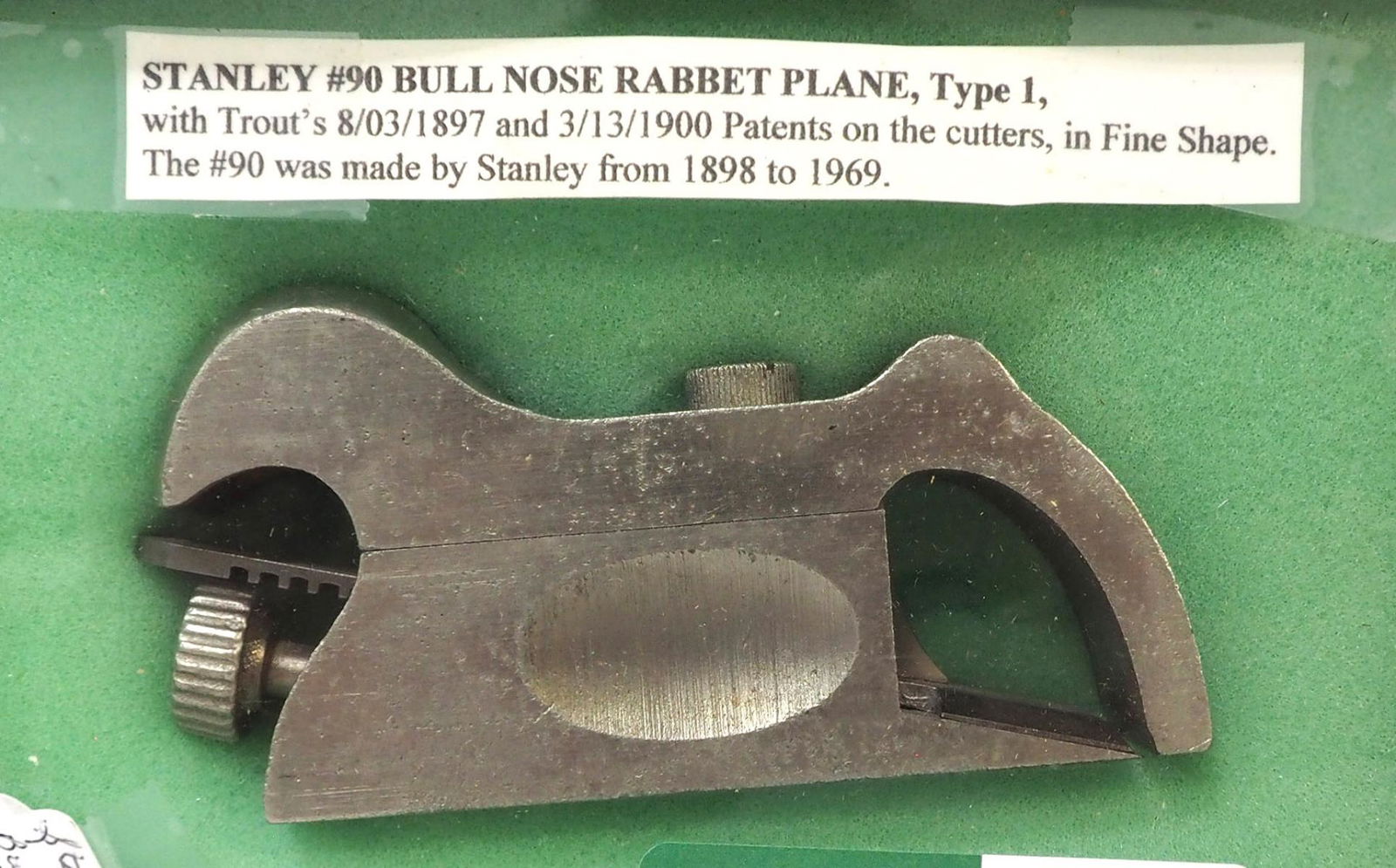 Stanley No.90 Bull Nose Rabbet Plane (Type 1) (1 of 1)