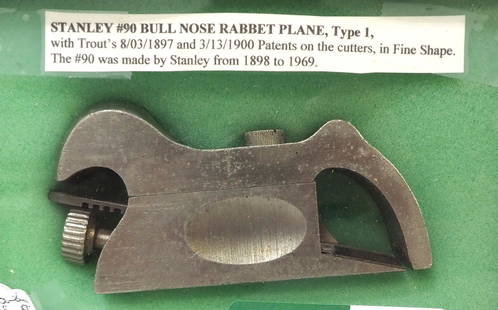 Stanley No.90 Bull Nose Rabbet Plane (Type 1): Stanley No.90 Bull Nose Rabbet Plane (Type 1) - Will ship without case if requested