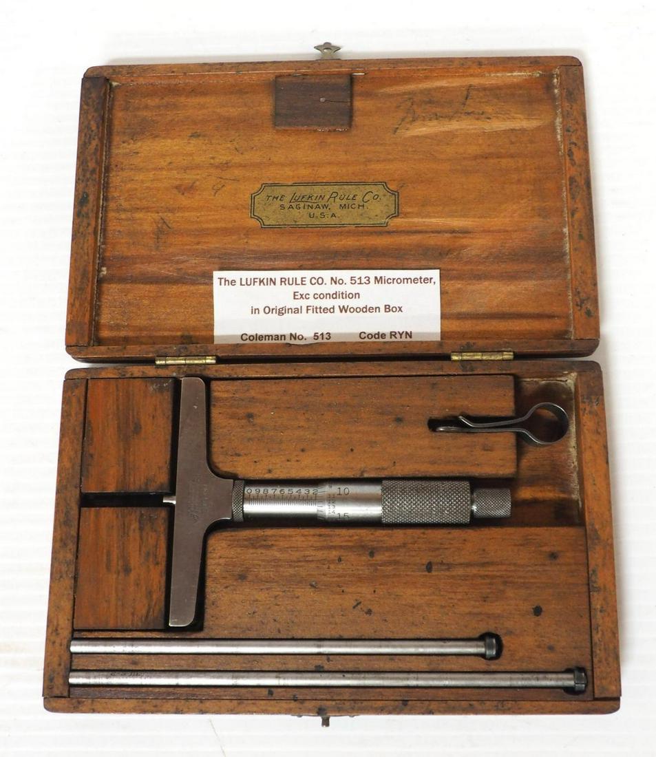 Lufkin Rule Co. No.513 Micrometer in original fitted (1 of 1)