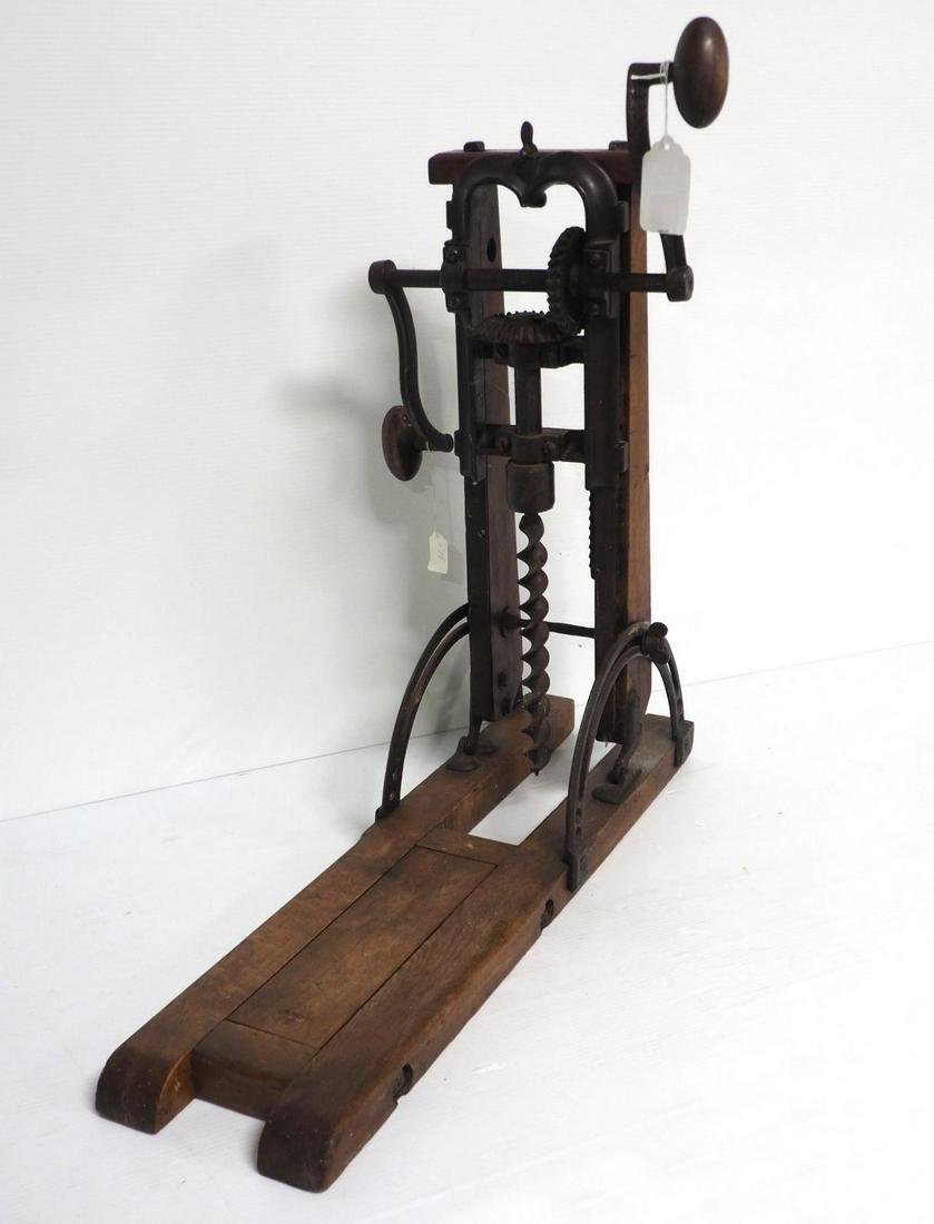Hand-crank barn beam drill (1 of 2)