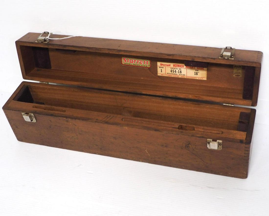 Starrett Vernier Height Gauge wooden dovetailed tool (1 of 3)