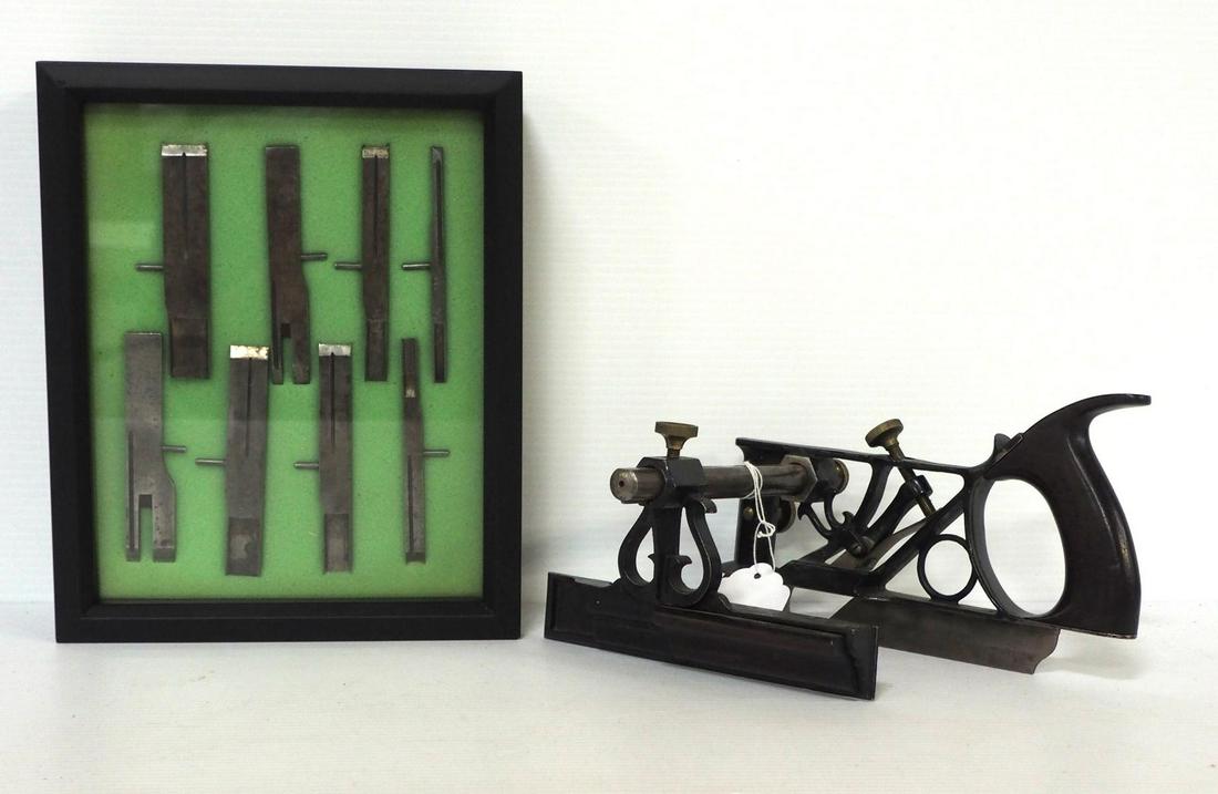 Phillips Plow Plane with RARE set of cutters -VERY (1 of 4)