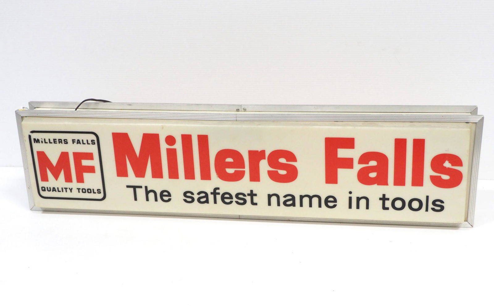 Lighted Millers Falls sign (1 of 2)