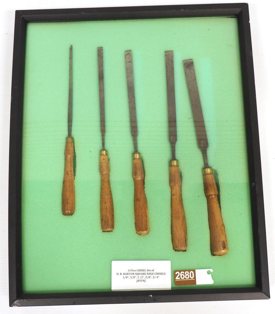(5) D.R. Barton Square Edge Chisels (1 of 1)