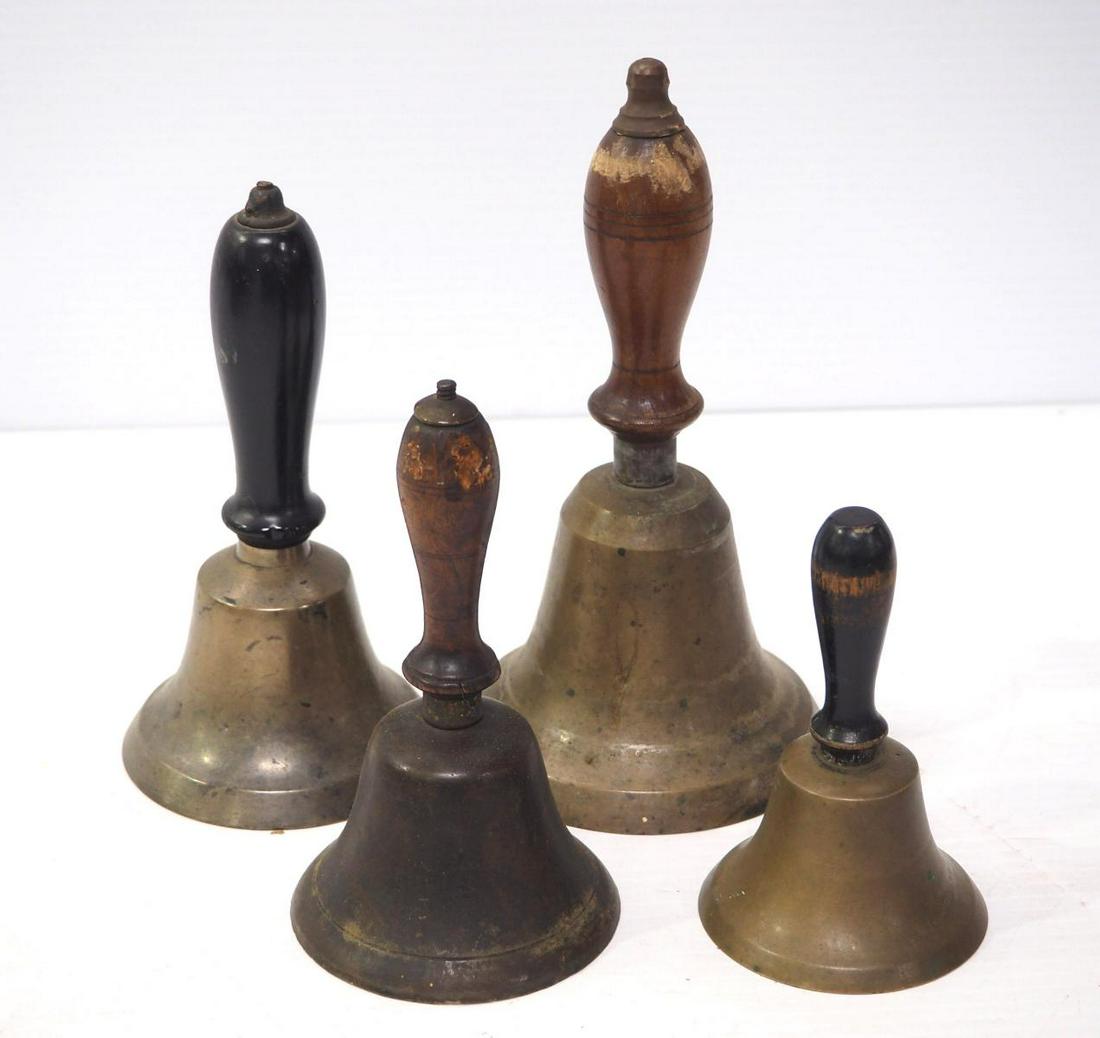 (4) Brass school bells (1 of 2)
