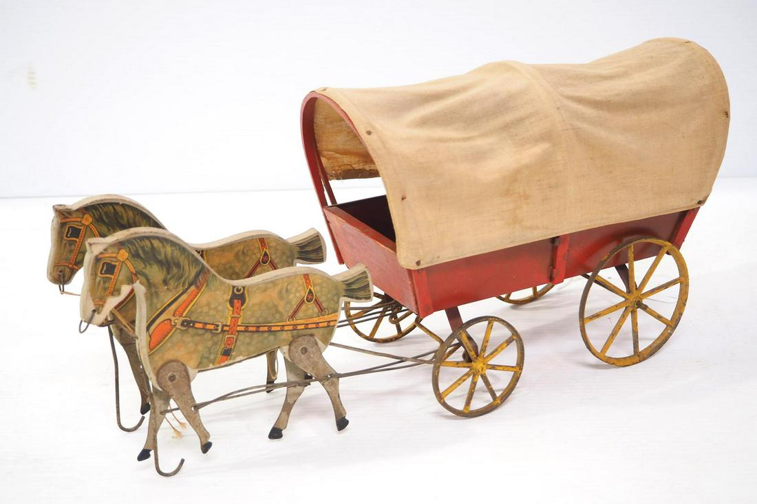 Horse-drawn covered wagon toy (1 of 3)
