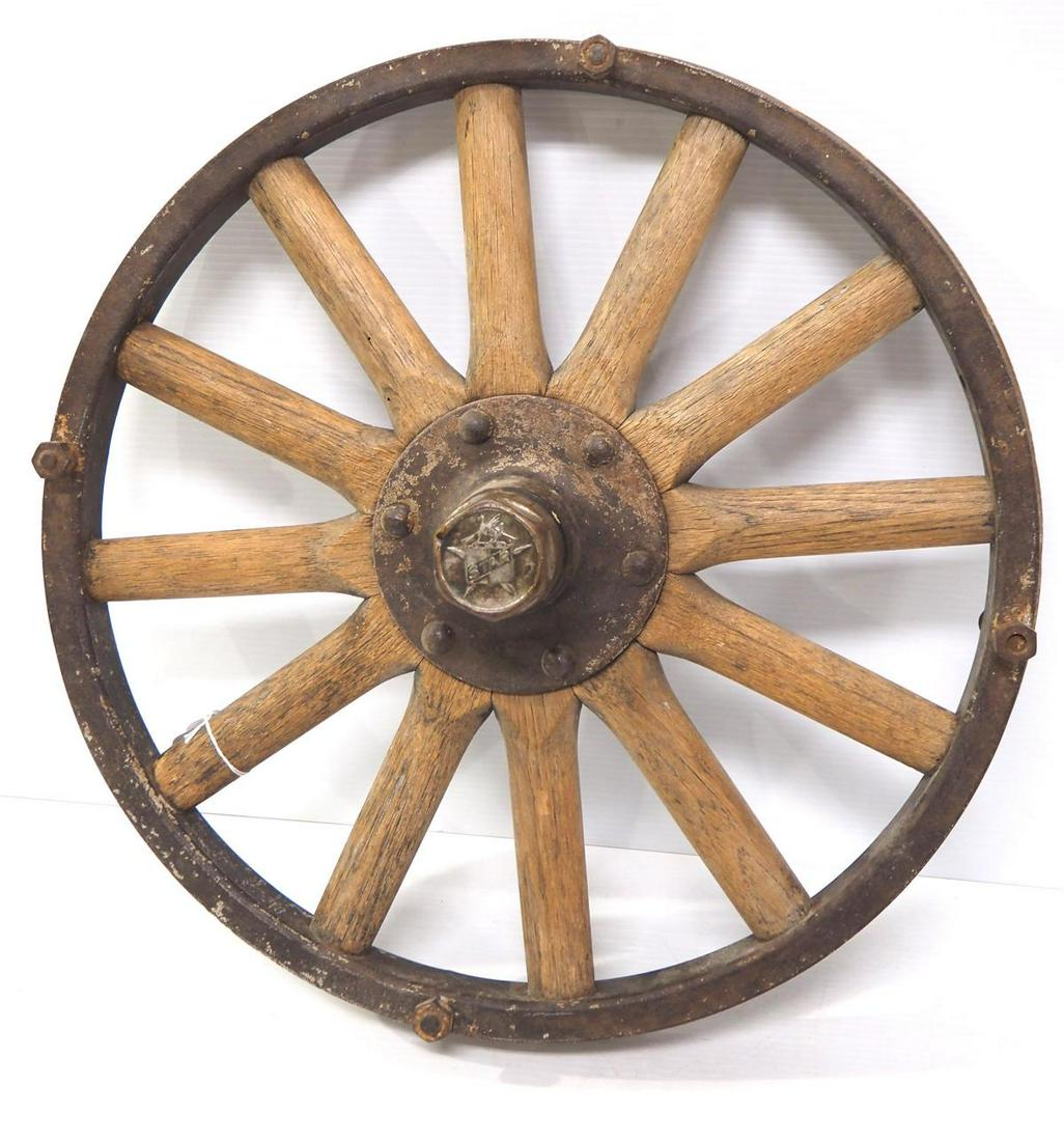 Early wooden spoke automobile wheel (1 of 4)