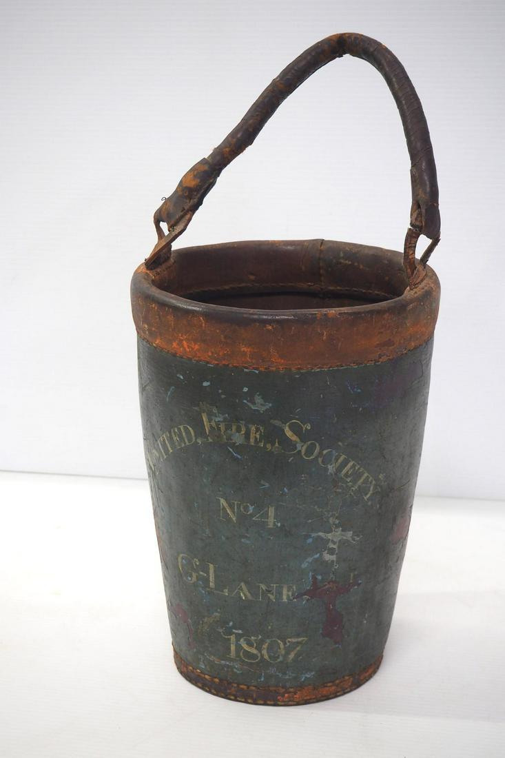 United Fire Society 1807 leather fire bucket (1 of 3)