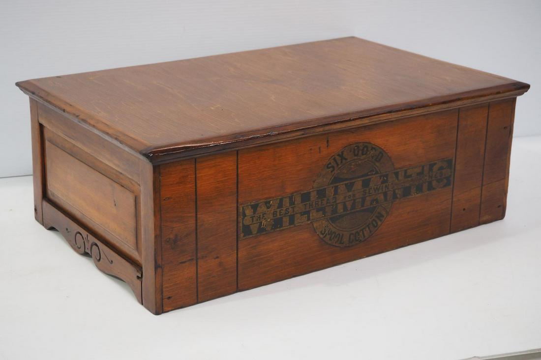 Willamatic 2-drawer walnut spool cabinet (1 of 4)