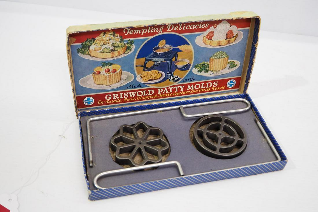 Griswold cast iron patty mold set (1 of 5)