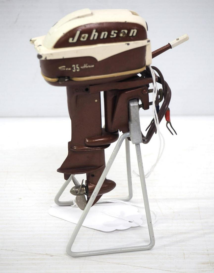 Johnson battery-operated 35hp toy boat motor (1 of 2)