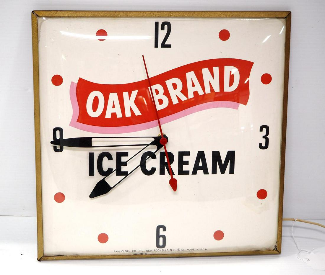 Oak Brand Ice Cream clock (1 of 4)