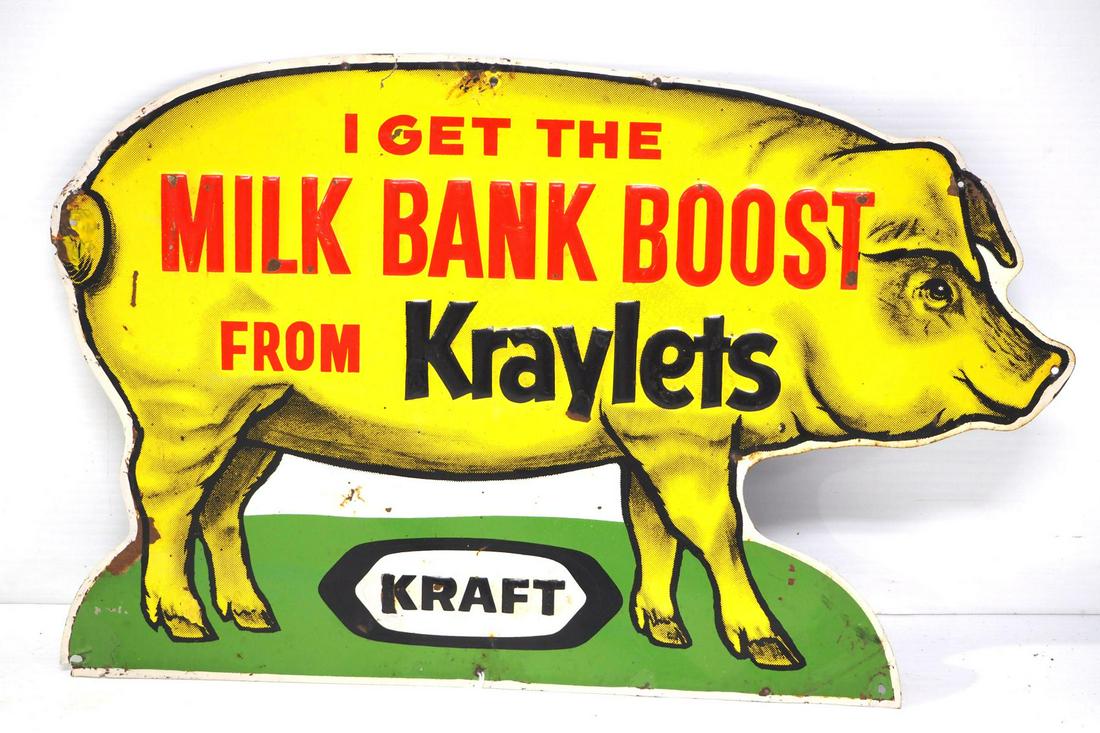 Kraft "pig" Milk Bank Boost sign (1 of 2)
