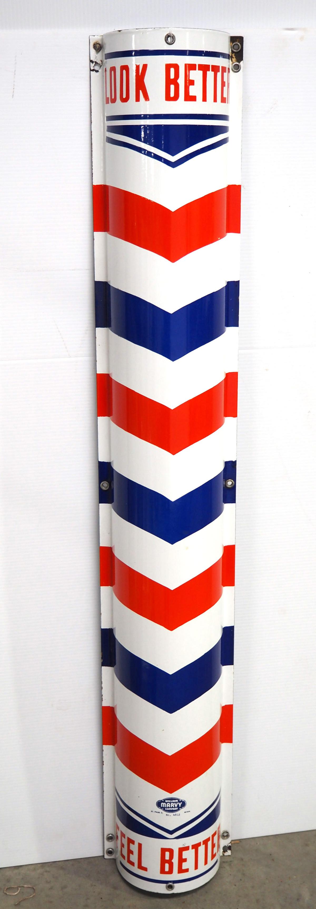 Look Better, Feel Better barber pole sign (1 of 4)