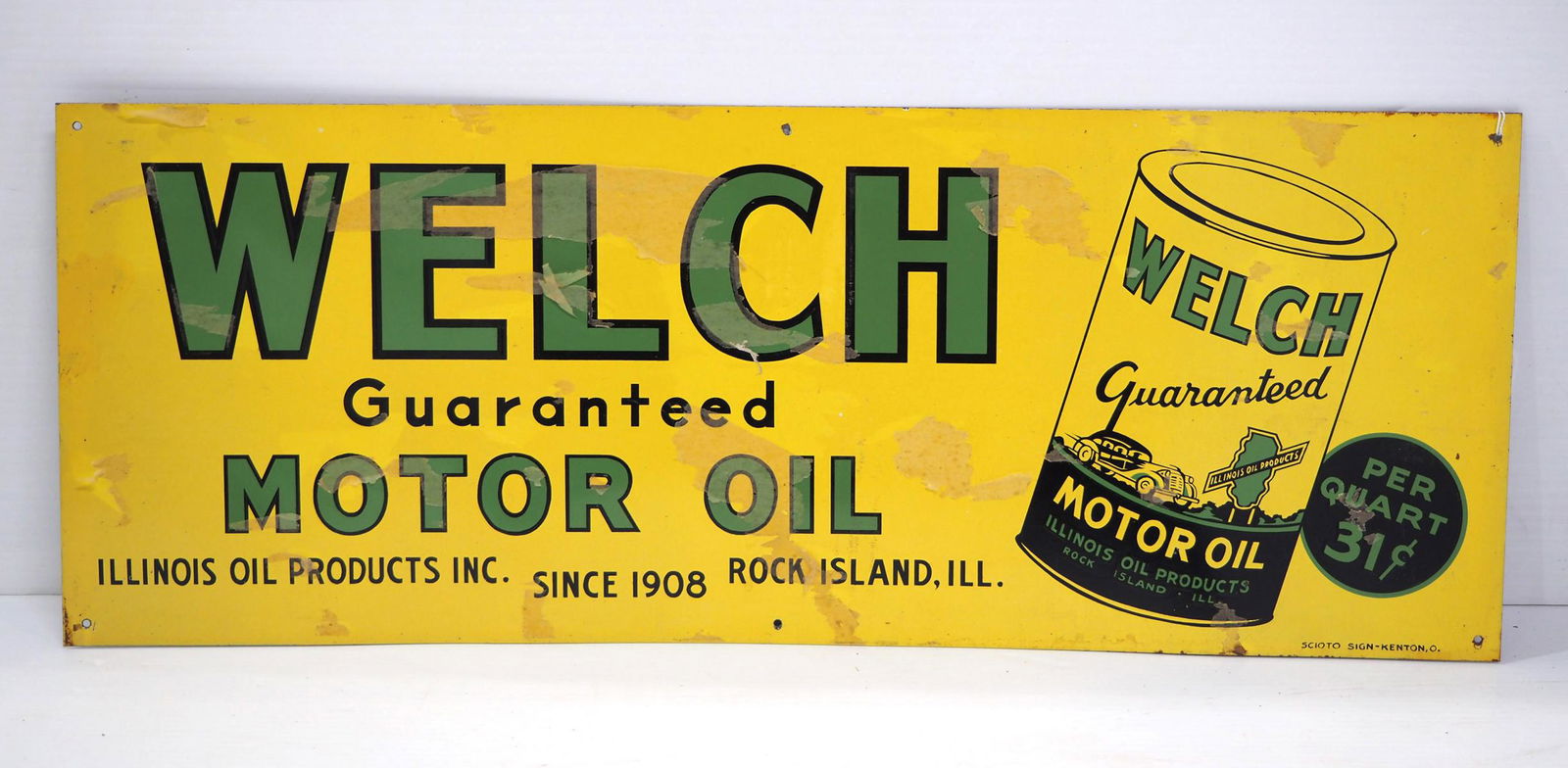 NOS Welch Motor Oil sign (1 of 4)