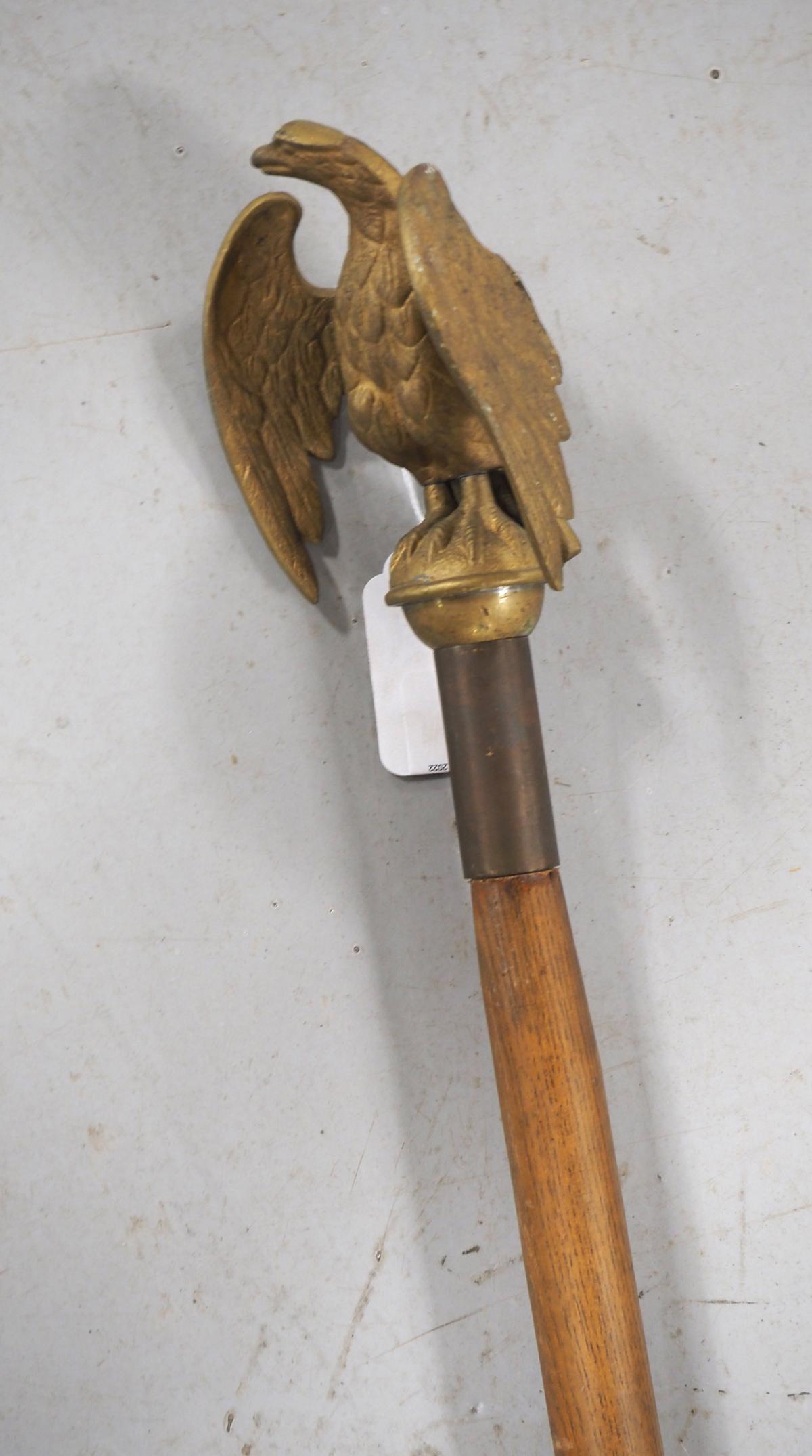 Flag pole with brass eagle top (1 of 5)