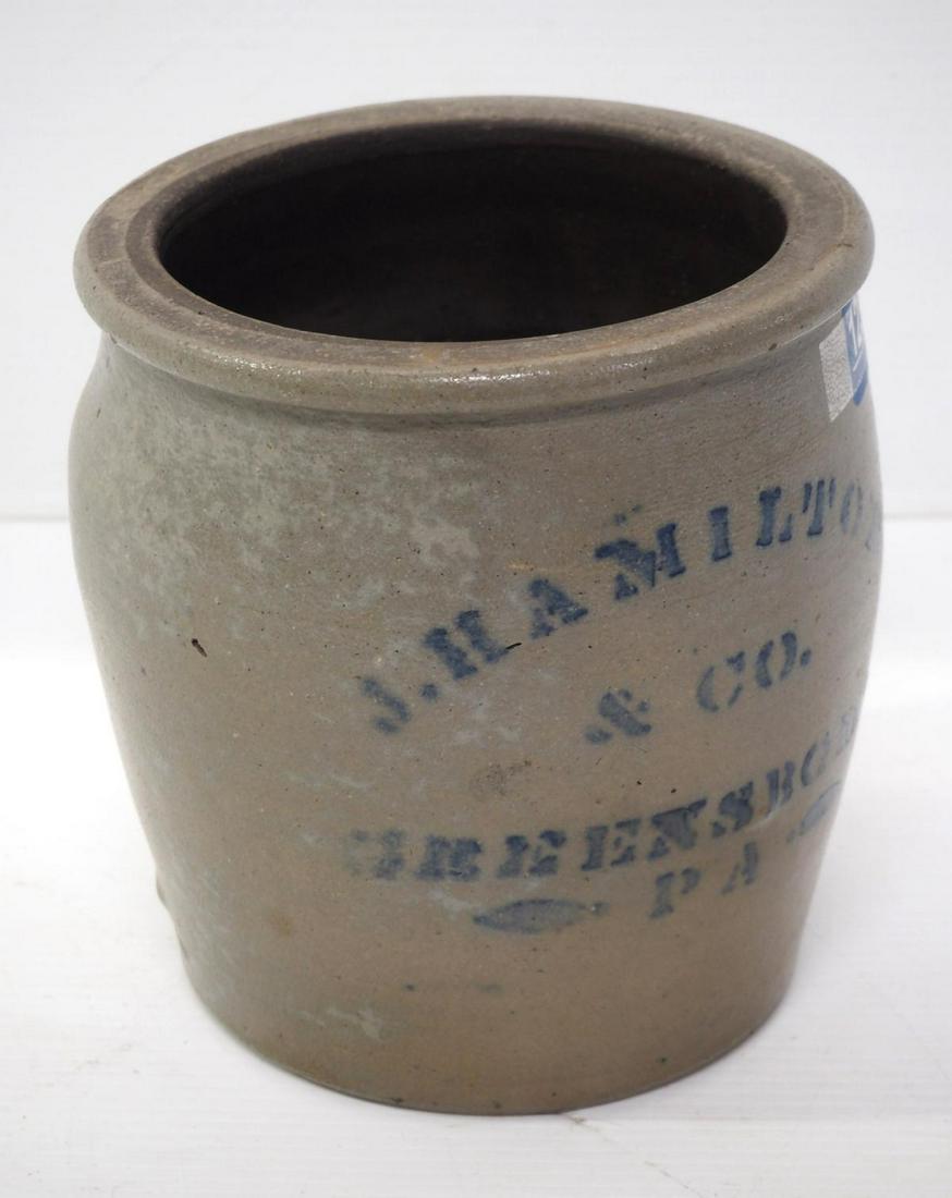 Crock marked J. Hamilton & Co. (1 of 5)