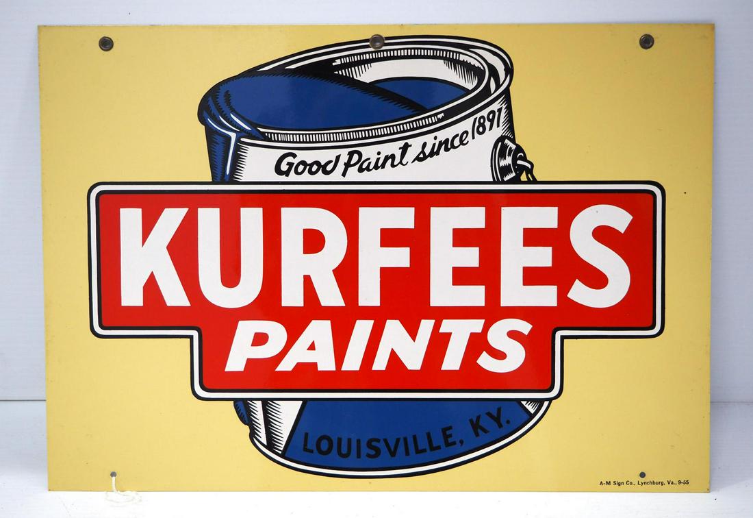 NOS Kurfees Paints sign (1 of 3)
