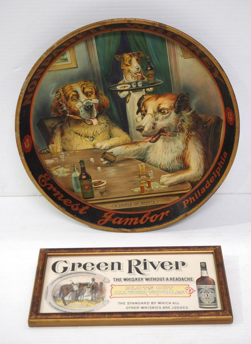 (2) Whiskey advertising pieces (1 of 5)