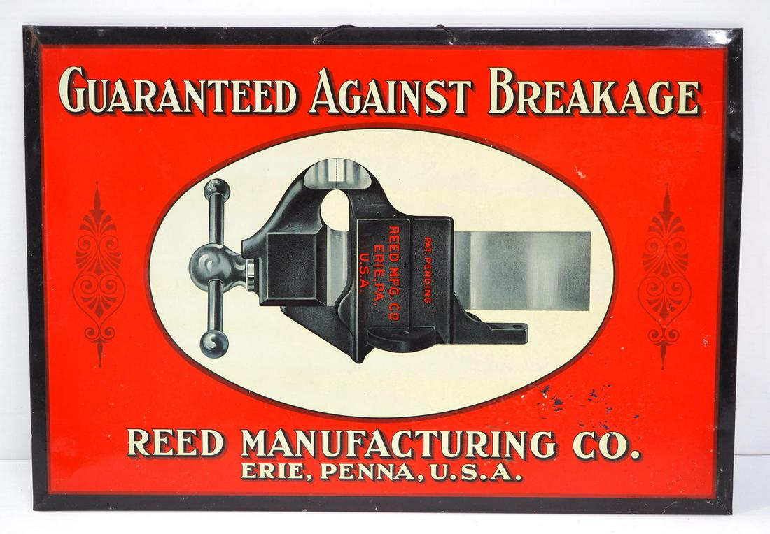 Reed Mfg. Vice advertising sign (1 of 2)