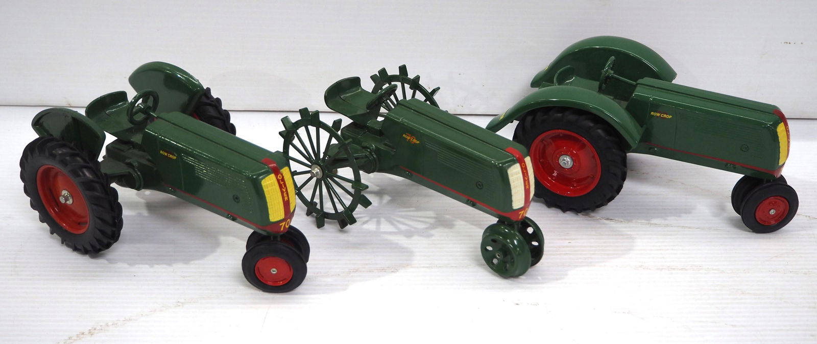 (3) Scale Models Oliver 70 Row Crop Tractors (1 of 4)