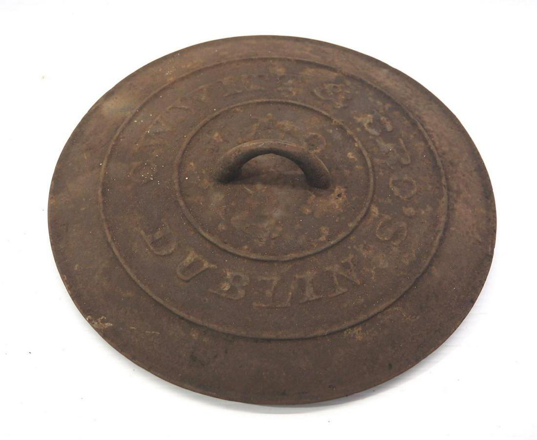 G.W. Witt & Bros. Dublin No.9 cast iron lid: G.W. Witt & Bros. Dublin No.9 cast iron lid