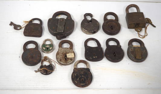 (13) Misc. locks: (13) Misc. locks, most are missing keys